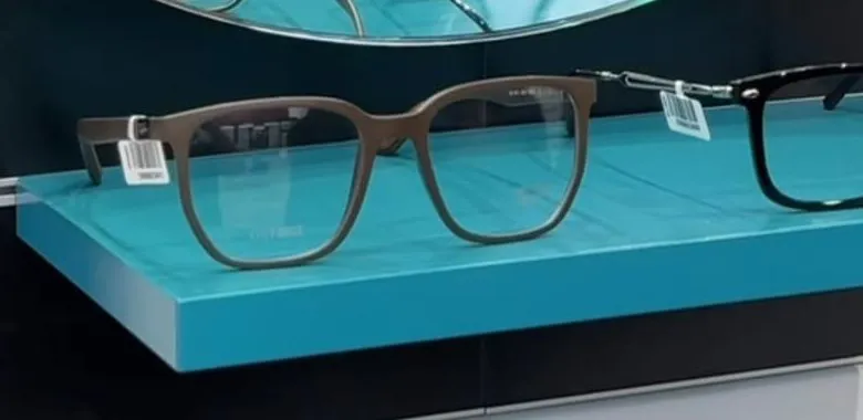 Matte square frame, brown, matte finish